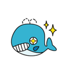 whale and fish（個別スタンプ：15）