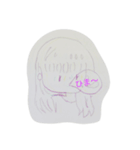 手書きスタンプ←ぶれてる風（個別スタンプ：4）