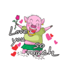 little piggy happy 1 english（個別スタンプ：2）