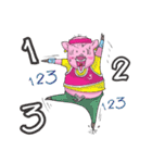 little piggy happy 1 english（個別スタンプ：6）