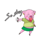 little piggy happy 1 english（個別スタンプ：12）