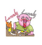 little piggy happy 1 english（個別スタンプ：14）