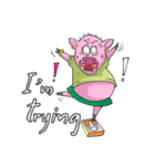 little piggy happy 1 english（個別スタンプ：22）