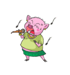 little piggy happy 1 english（個別スタンプ：27）