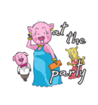 little piggy happy 1 english（個別スタンプ：29）