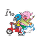 little piggy happy 1 english（個別スタンプ：31）