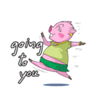 little piggy happy 1 english（個別スタンプ：32）
