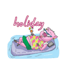 little piggy happy 1 english（個別スタンプ：39）