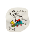 手書き感100ぱーせんと ぱんだ（個別スタンプ：1）