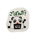 手書き感100ぱーせんと ぱんだ（個別スタンプ：4）