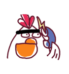 Bushy Eyebrows ＆ Long-chinned Bird（個別スタンプ：16）