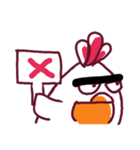 Bushy Eyebrows ＆ Long-chinned Bird（個別スタンプ：18）