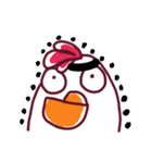 Bushy Eyebrows ＆ Long-chinned Bird（個別スタンプ：24）