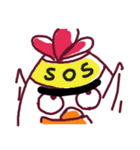 Bushy Eyebrows ＆ Long-chinned Bird（個別スタンプ：26）