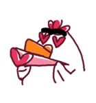 Bushy Eyebrows ＆ Long-chinned Bird（個別スタンプ：34）