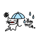 しろねこさん。 *あーり。（個別スタンプ：3）
