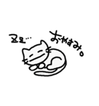 しろねこさん。 *あーり。（個別スタンプ：40）