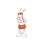 mr.Bunny uncle in rabbit suit（個別スタンプ：19）