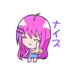 紫髮の少女(日本語)（個別スタンプ：12）