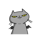 灰ねこニコラス（個別スタンプ：1）