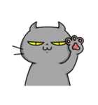 灰ねこニコラス（個別スタンプ：3）