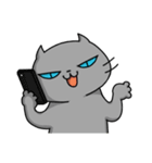 灰ねこニコラス（個別スタンプ：20）