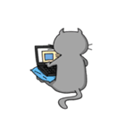 灰ねこニコラス（個別スタンプ：32）