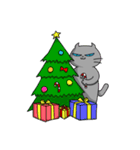 灰ねこニコラス（個別スタンプ：40）