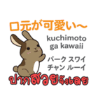 カワイイウサギ日本語タイ語（個別スタンプ：30）