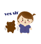 Puppy qq and girl's super daily life（個別スタンプ：2）
