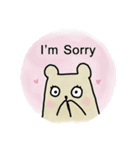People Bear English Version（個別スタンプ：34）