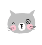 Meawmeaw in August, a grey cat（個別スタンプ：21）