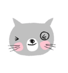 Meawmeaw in August, a grey cat（個別スタンプ：22）