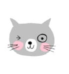 Meawmeaw in August, a grey cat（個別スタンプ：27）