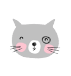 Meawmeaw in August, a grey cat（個別スタンプ：28）