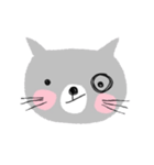 Meawmeaw in August, a grey cat（個別スタンプ：30）