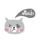 Meawmeaw in August, a grey cat（個別スタンプ：35）