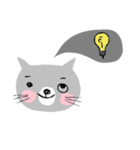 Meawmeaw in August, a grey cat（個別スタンプ：37）