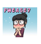Glasses Cutie Rahxy (ENG)（個別スタンプ：14）