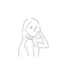 困り顔（個別スタンプ：11）