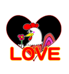 Chickens to love（個別スタンプ：40）