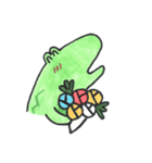 happy crocodile（個別スタンプ：9）