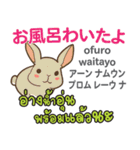 セクシーなウサギ日本語タイ語（個別スタンプ：6）