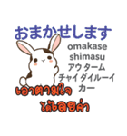 セクシーなウサギ日本語タイ語（個別スタンプ：17）