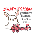セクシーなウサギ日本語タイ語（個別スタンプ：19）