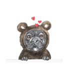 Bonsoir！ Black French Bulldog（個別スタンプ：3）