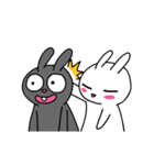 Black And White Bunny（個別スタンプ：5）