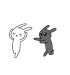 Black And White Bunny（個別スタンプ：8）