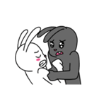 Black And White Bunny（個別スタンプ：23）