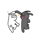 Black And White Bunny（個別スタンプ：24）